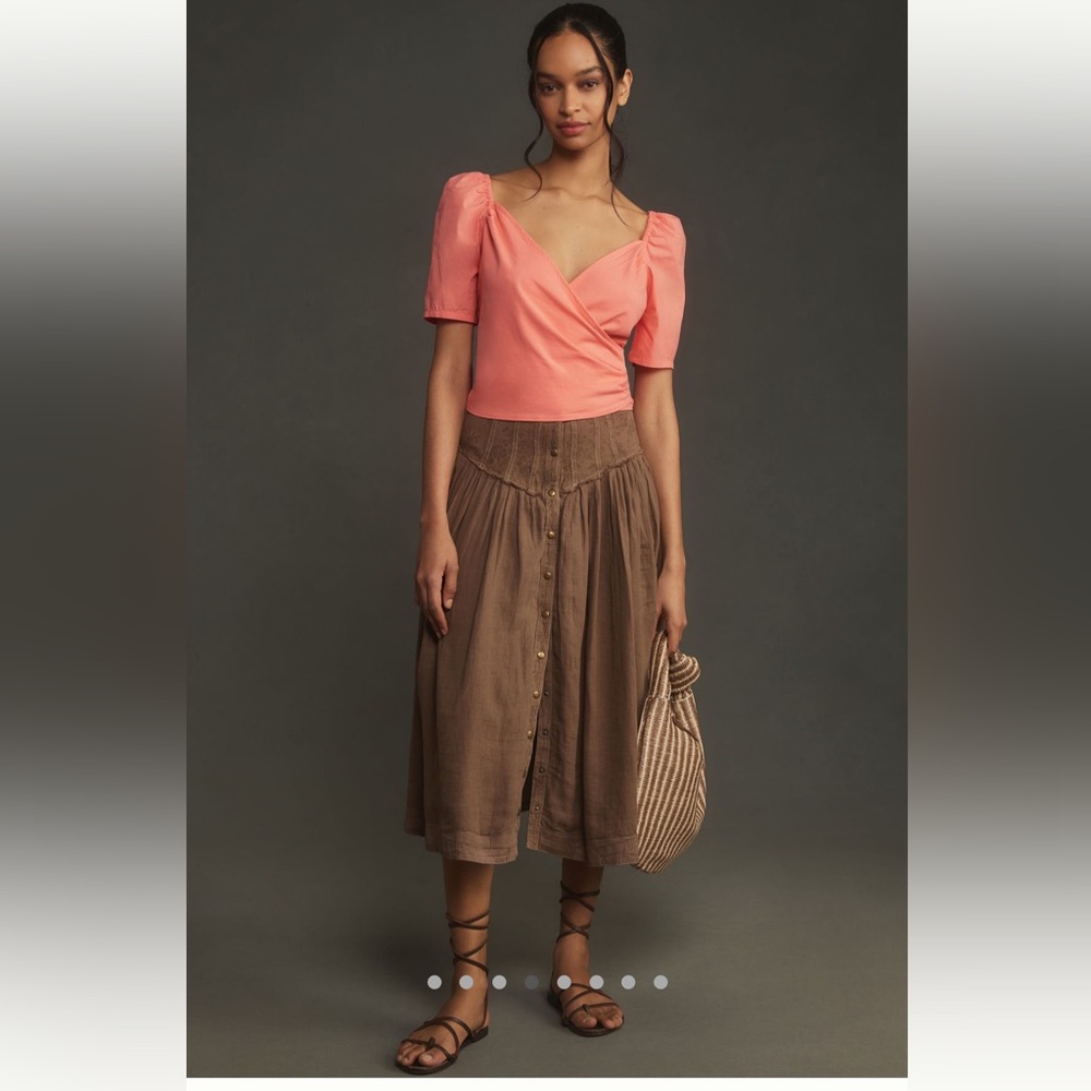 NWT Anthropologie  puff sleeve top
